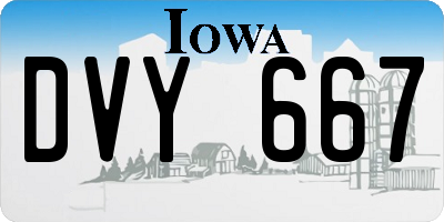 IA license plate DVY667