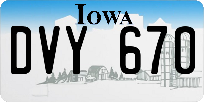 IA license plate DVY670