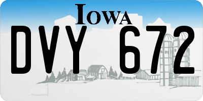 IA license plate DVY672
