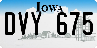 IA license plate DVY675