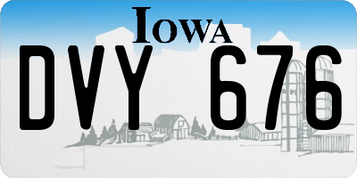 IA license plate DVY676