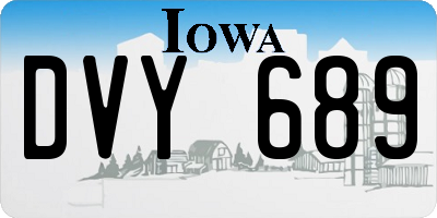 IA license plate DVY689