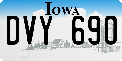 IA license plate DVY690
