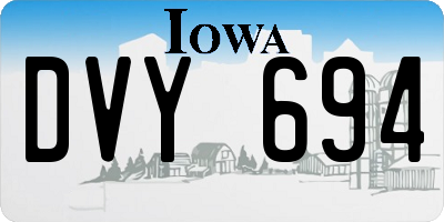 IA license plate DVY694