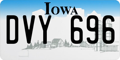 IA license plate DVY696