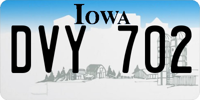 IA license plate DVY702
