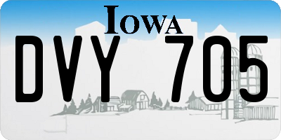 IA license plate DVY705