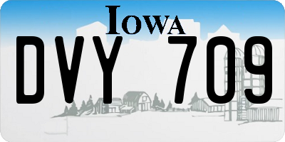 IA license plate DVY709