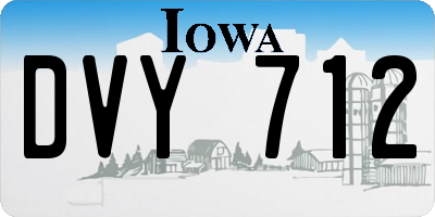 IA license plate DVY712