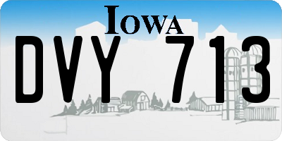 IA license plate DVY713