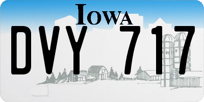 IA license plate DVY717