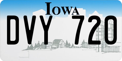 IA license plate DVY720
