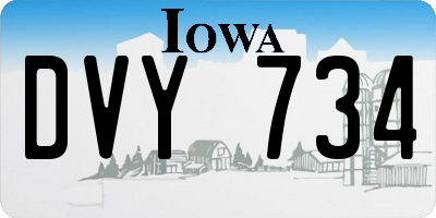 IA license plate DVY734