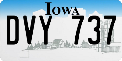IA license plate DVY737
