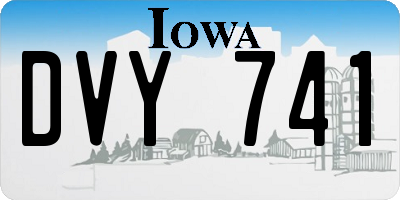 IA license plate DVY741