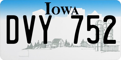 IA license plate DVY752