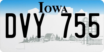 IA license plate DVY755