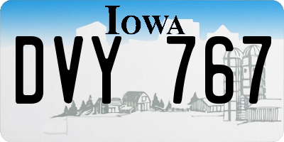 IA license plate DVY767