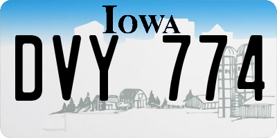 IA license plate DVY774