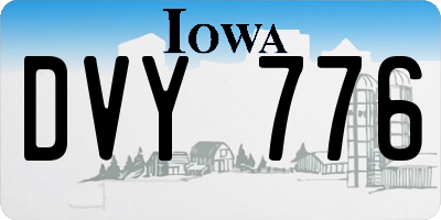 IA license plate DVY776