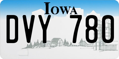 IA license plate DVY780