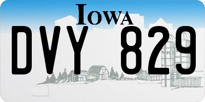 IA license plate DVY829