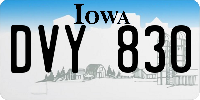 IA license plate DVY830