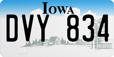 IA license plate DVY834