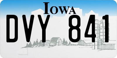 IA license plate DVY841