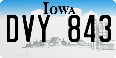 IA license plate DVY843