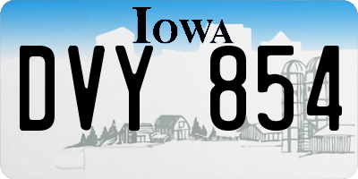 IA license plate DVY854