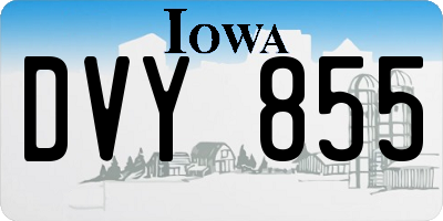 IA license plate DVY855