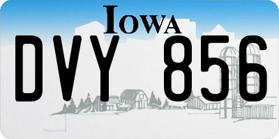 IA license plate DVY856