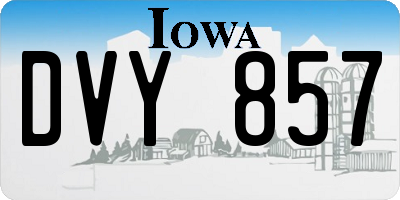 IA license plate DVY857