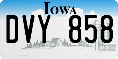 IA license plate DVY858
