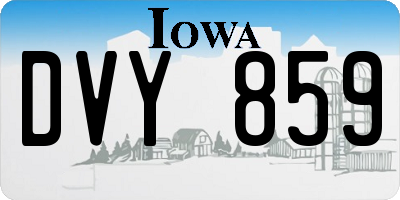 IA license plate DVY859
