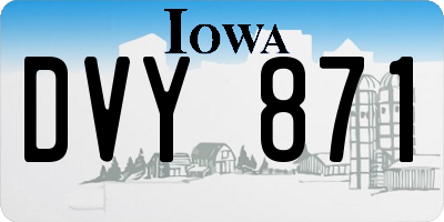 IA license plate DVY871