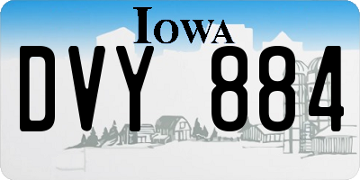 IA license plate DVY884