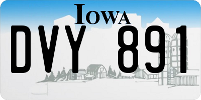 IA license plate DVY891