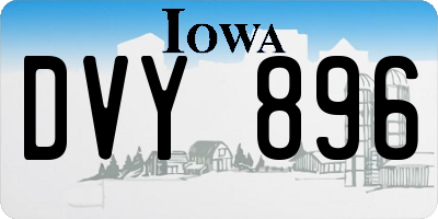 IA license plate DVY896