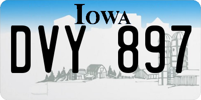 IA license plate DVY897