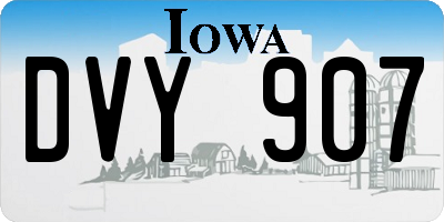 IA license plate DVY907