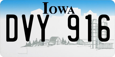 IA license plate DVY916