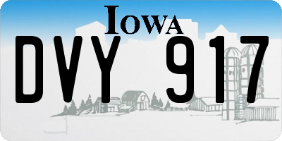IA license plate DVY917