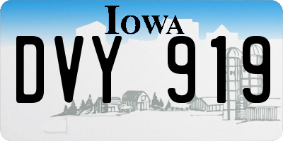 IA license plate DVY919