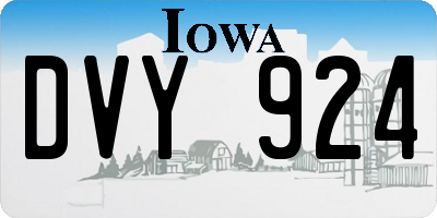 IA license plate DVY924