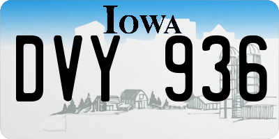 IA license plate DVY936