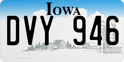 IA license plate DVY946