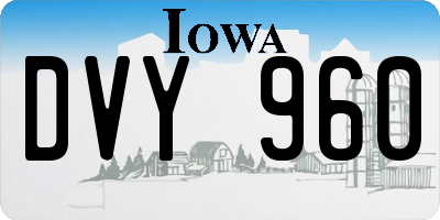IA license plate DVY960