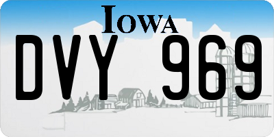 IA license plate DVY969